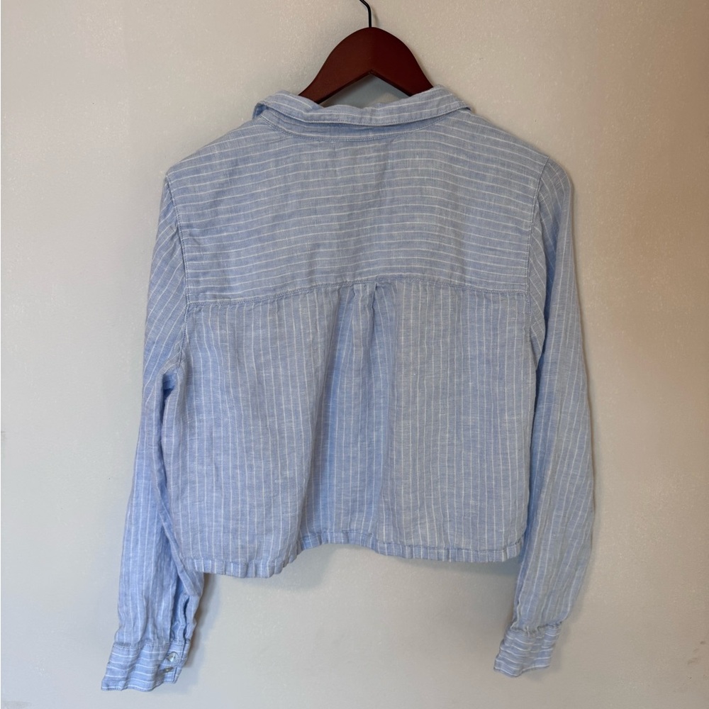 C&C California Light Blue Linen Shirt - Picture 3 of 3